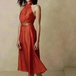 BANANA REPUBLIC HALTER MIDI DRESS